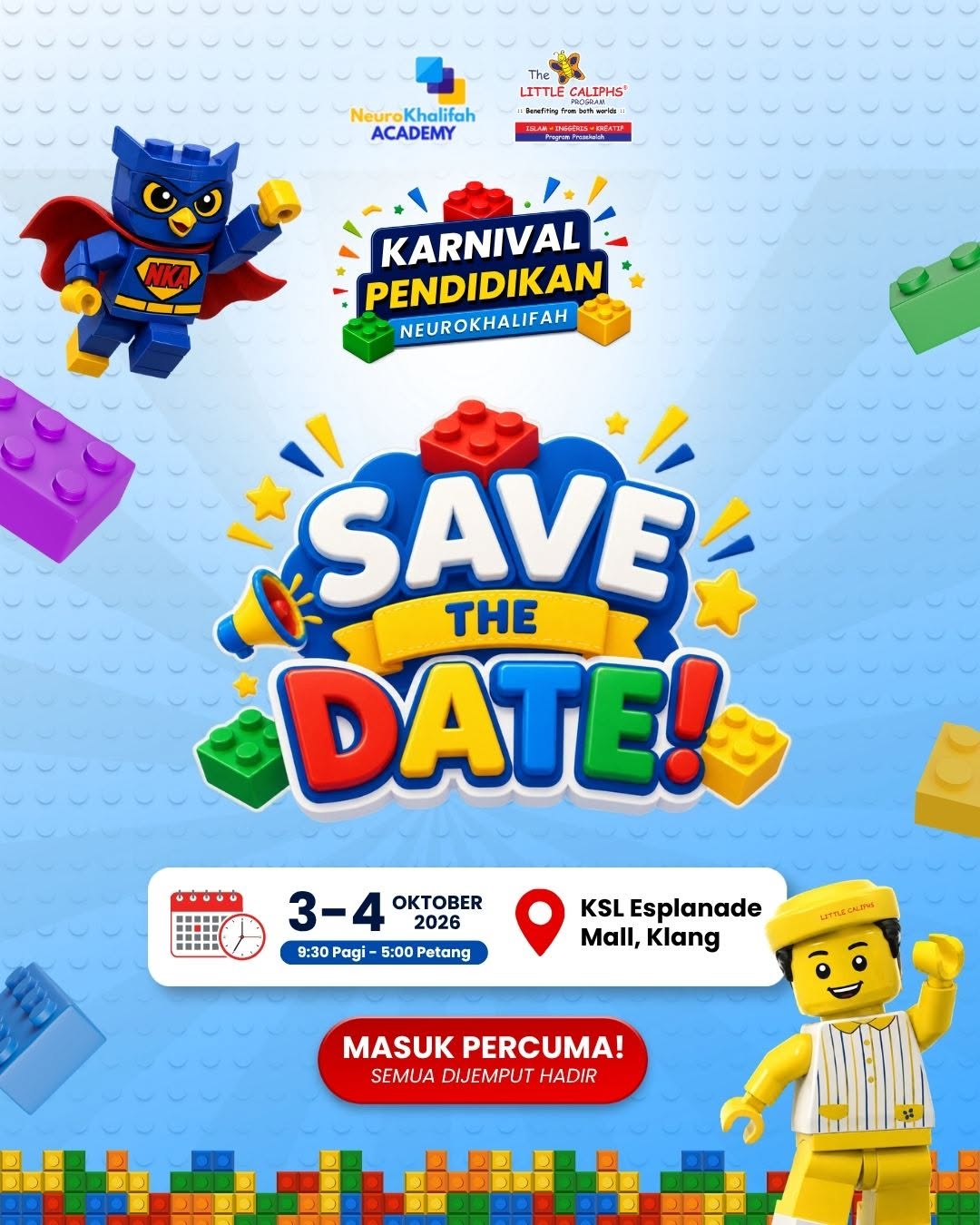 Tarikh dan lokasi Karnival Pendidikan Neurokhalifah 2026