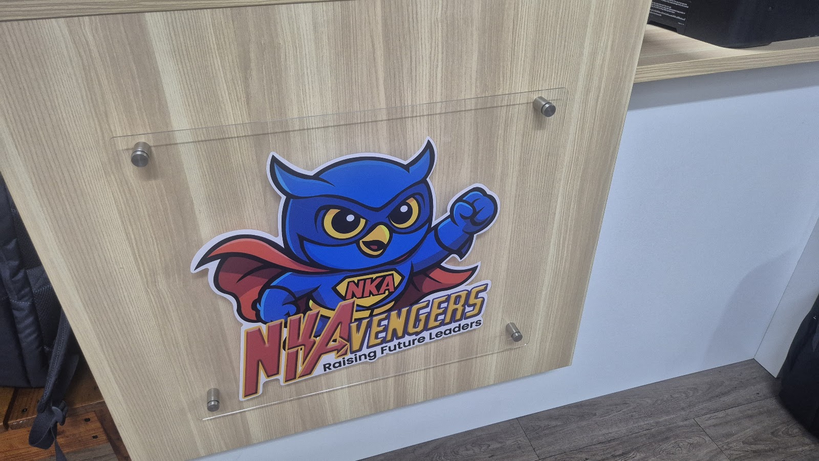 Kaunter penerimaan NKA Banting dengan maskot NKAvengers